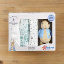 Peter Rabbit Soft Toy & Muslin Gift Set - Design Two