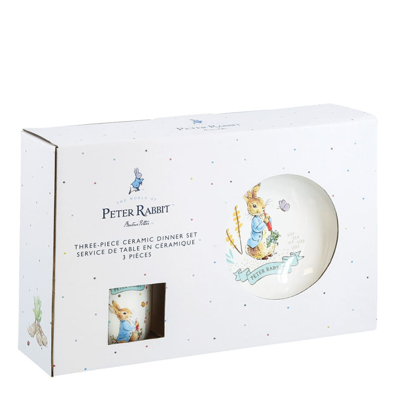 Peter Rabbit Three-Piece Ceramic Dinner Set