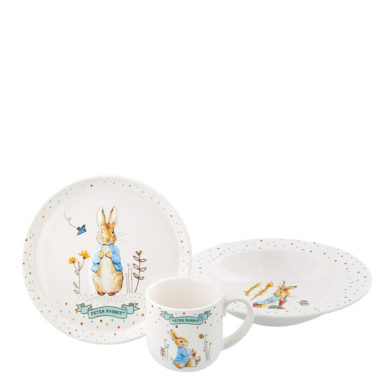 Peter Rabbit Three-Piece Ceramic Dinner Set