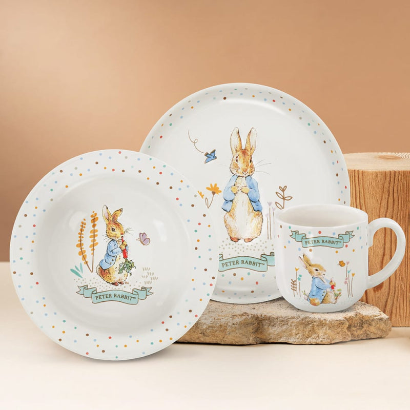 Peter Rabbit Three-Piece Ceramic Dinner Set