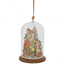 Peter Rabbit and Benjamin Bunny Around The Christmas Tree Wooden Hanging Cloche Ornament