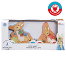 Peter Rabbit and Flopsy Bunny Wooden Pull Along Toy