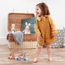Peter Rabbit and Flopsy Bunny Wooden Pull Along Toy