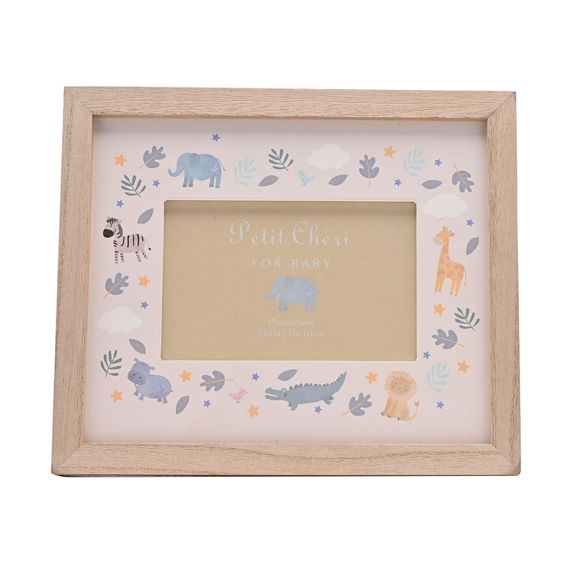 Petit Cheri Animal Border Wooden Frame - 6 x 4"