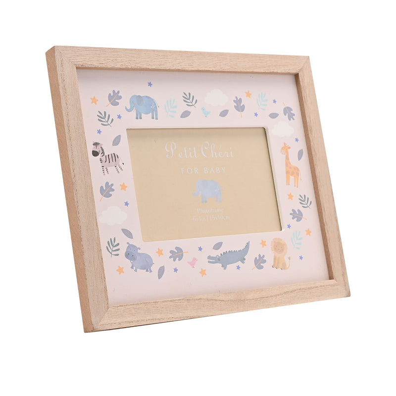 Petit Cheri Animal Border Wooden Frame - 6 x 4"