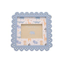 Petit Cheri Animals Blue Scallop Frame - 4 x 3"