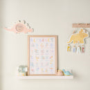 Petit Cheri Dinosaur Alphabet Framed Wooden Artwork