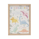 Petit Cheri Dinosaur Names Framed Artwork