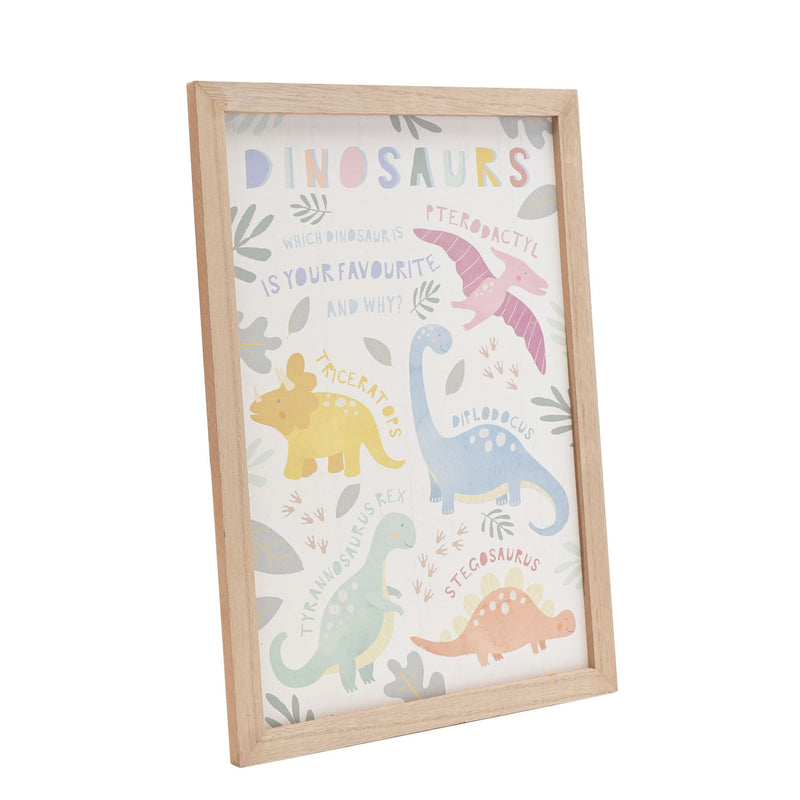 Petit Cheri Dinosaur Names Framed Artwork