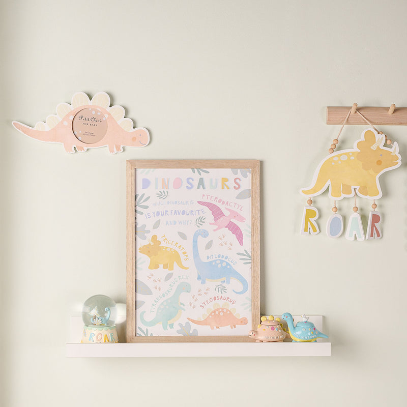 Petit Cheri Dinosaur Names Framed Artwork