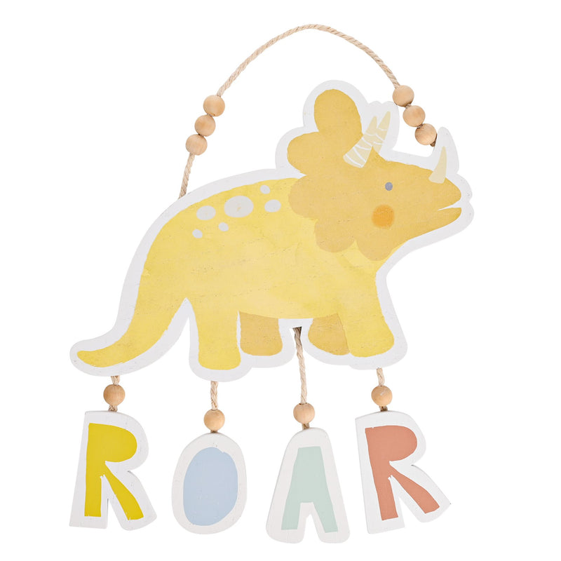 Petit Cheri Triceratops 'Roar' Dinosaur Hanging Plaque