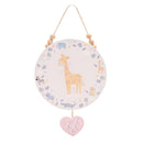 Petit Cheri 'Beautiful Baby Girl' Giraffe Round Plaque