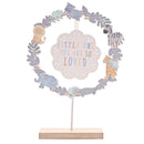 Petit Cheri 'You Are So Loved' Animals Standing Wreath Plaque