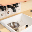 Wooden Rattan Family Play Kitchen with Eco Play Food Accessories by Le Toy Van