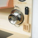 Wooden Rattan Family Play Kitchen with Eco Play Food Accessories by Le Toy Van