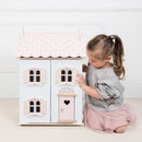 Roseheart Wooden Dolls House – Soft Pink Family Play House by Le Toy Van