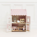 Roseheart Wooden Dolls House – Soft Pink Family Play House by Le Toy Van