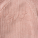 'Sister' Pink Cotton Knit Baby Cardigan with Embroidery Detail - 0-12M