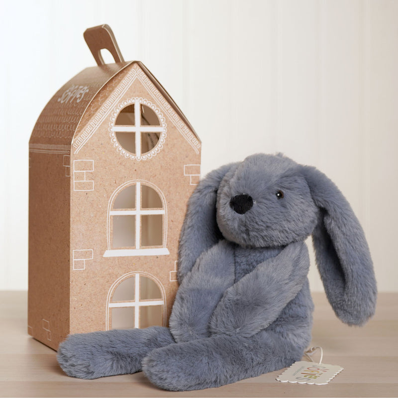 Sonny The Long Leg Bunny Softie - Petrol Plush Toy in Optional Gift Box (35cm)