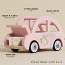 Sophie's Wooden Dolls House Car with Opening Boot & Suitcase – Role Play Vehicle by Le Toy Van