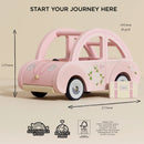 Sophie's Wooden Dolls House Car with Opening Boot & Suitcase – Role Play Vehicle by Le Toy Van