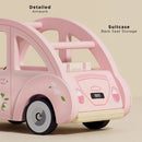 Sophie's Wooden Dolls House Car with Opening Boot & Suitcase – Role Play Vehicle by Le Toy Van