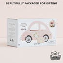 Sophie's Wooden Dolls House Car with Opening Boot & Suitcase – Role Play Vehicle by Le Toy Van