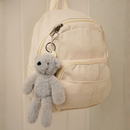 Ste The Bear Softie - Light Grey Plush Toy Keyring