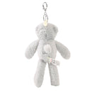Ste The Bear Softie - Light Grey Plush Toy Keyring