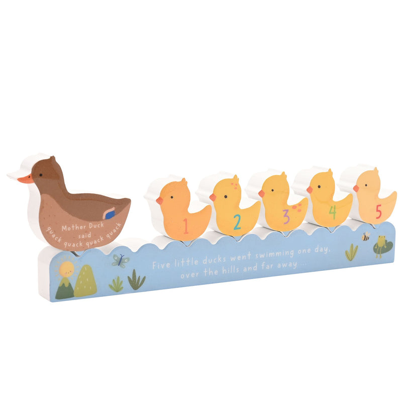 Story Time 5 Little Ducks Mantel Plaque
