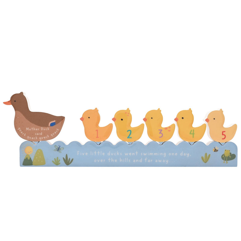 Story Time 5 Little Ducks Mantel Plaque
