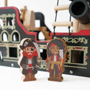 Barbarossa Pirate Ship Wooden Playset with Sails, Cannon & Characters – Wooden Adventure Toy Boat by Le Toy Van
