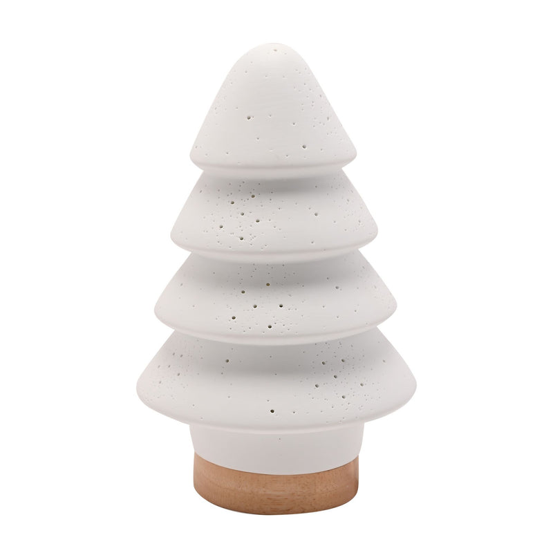 The Seasonal Gift Co. White Porcelain Christmas Tree Lamp - 22cm