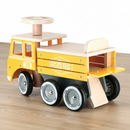 Vilac Vintage Style Wooden Ride-On Construction Site Dump Truck