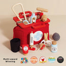 Vintage Doctor Roleplay Wooden Kit with Fabric Medical Bag & Accessories – 10 Piece Pretend Play Set by Le Toy Van