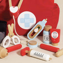 Vintage Doctor Roleplay Wooden Kit with Fabric Medical Bag & Accessories – 10 Piece Pretend Play Set by Le Toy Van