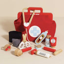 Vintage Doctor Roleplay Wooden Kit with Fabric Medical Bag & Accessories – 10 Piece Pretend Play Set by Le Toy Van