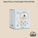 Vintage Style Wooden Toy Kettle with Removable Lid & Handle – Floral Cream Play Kitchen Accessory by Le Toy Van