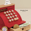 Vintage Wooden Toy Cash Register with Drawer, Coins & Notes – Shop Till Roleplay Set by Le Toy Van