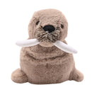 Walter The Walrus Softie With Glow-in-the-Dark Teeth - Brown Plush Toy in Optional Gift Box (30cm)