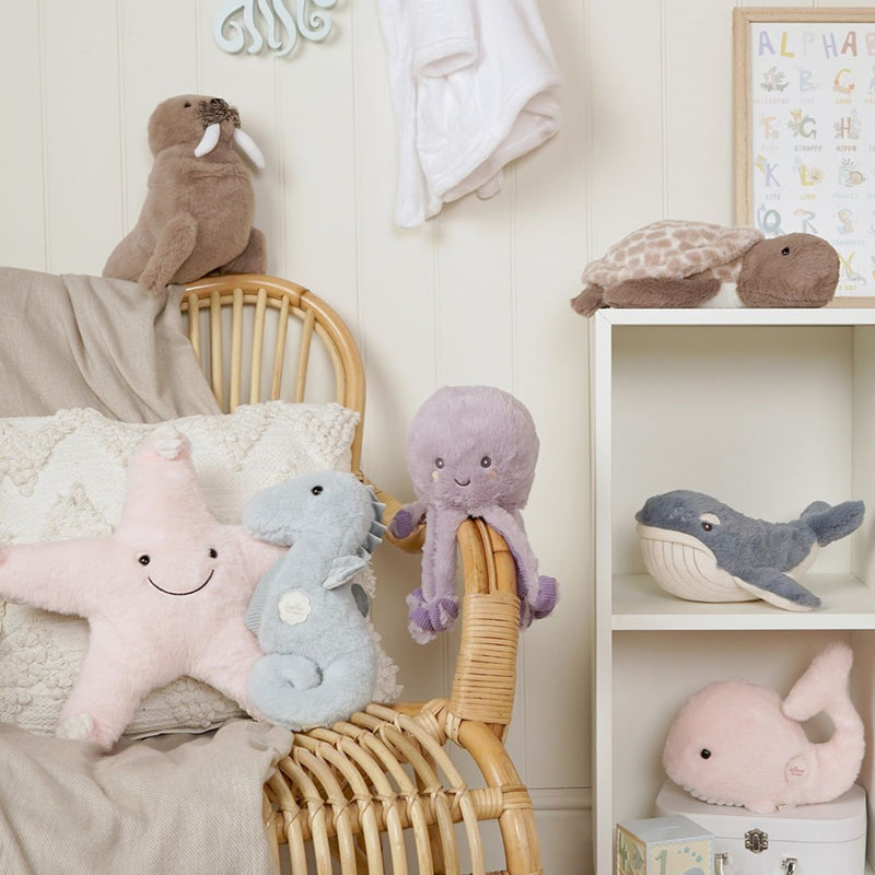Walter The Walrus Softie With Glow-in-the-Dark Teeth - Brown Plush Toy in Optional Gift Box (30cm)