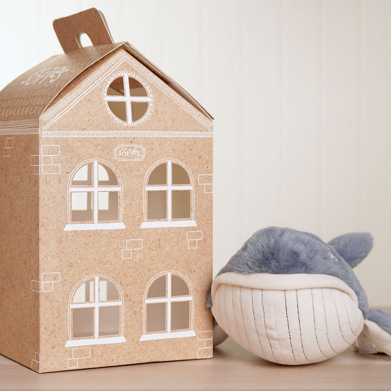 Wilfred The Whale Softie - Dark Blue Plush Toy in Optional Gift Box (28cm)