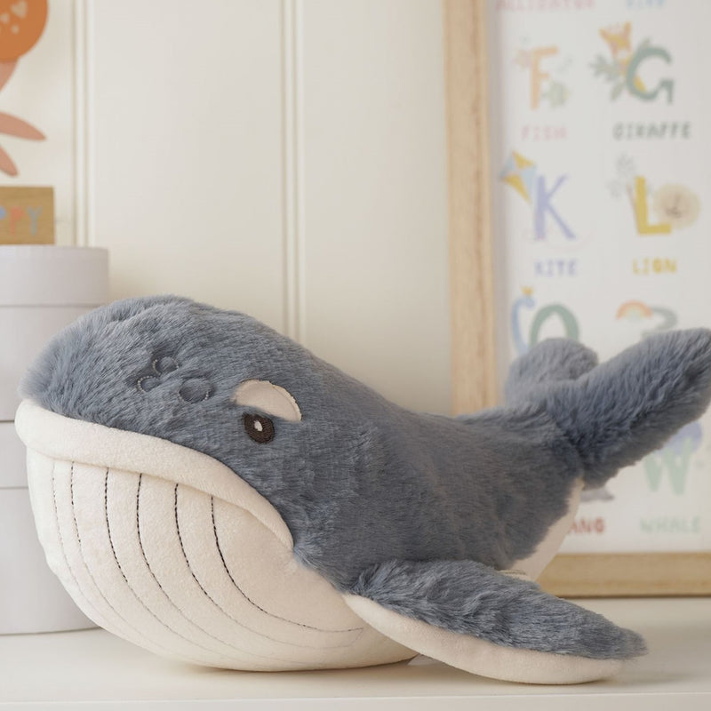 Wilfred The Whale Softie - Dark Blue Plush Toy in Optional Gift Box (28cm)