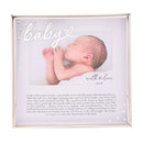 With Love 'Baby' Sentiment Silver Photo Frame - 6" x 4"