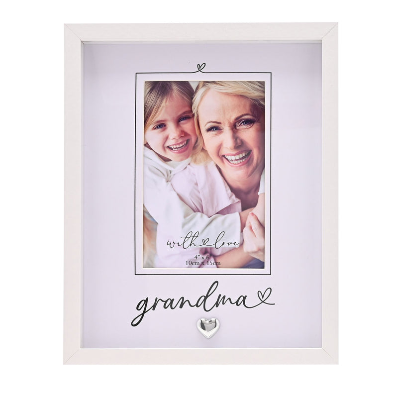 With Love 'Grandma' Heartlines White Photo Frame - 4" x 6"