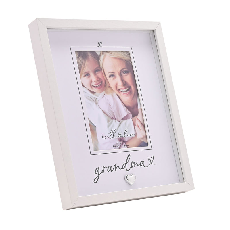 With Love 'Grandma' Heartlines White Photo Frame - 4" x 6"