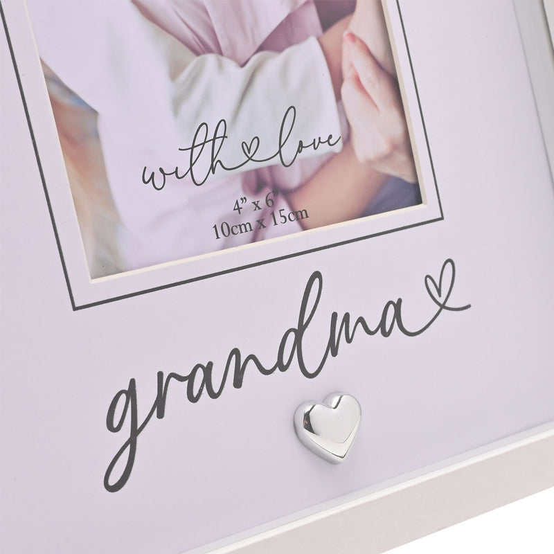 With Love 'Grandma' Heartlines White Photo Frame - 4" x 6"