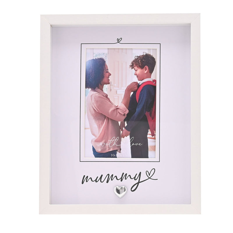 With Love 'Mummy' Heartlines White Photo Frame - 4" x 6"