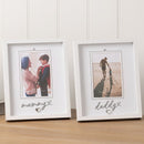 With Love 'Mummy' and 'Daddy' Heartlines White Photo Frame Set - 4" x 6"