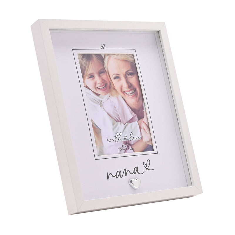 With Love 'Nana' Heartlines White Photo Frame - 4" x 6"
